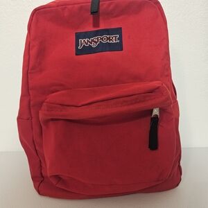 Jansport Red Everyday Backpack with Front Zip Pocket
